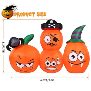 AGPTEK 4.9 Ft. Halloween Pumpkin Outdoor Decoration — view 2
