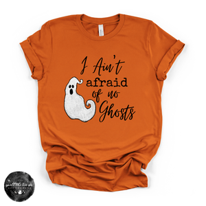 Ain't Afraid of No Ghosts Tee | Funny Halloween Ghost Graphic T-Shirt — view 7