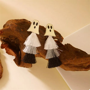 Halloween Ghost and Pumpkin Dangle Earrings — view 9