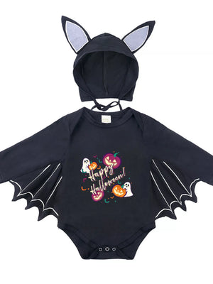 Children's Halloween Bat Bodysuit & Hat Costume Set — view 19
