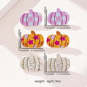 3 Piece Halloween Pumpkin Stud Earrings — view 5