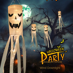 Halloween decorative hair dryer flag pendant ghost festival atmosphere luminous ghost hair dryer outdoor tree hanging supplies hanging ghost — view 1