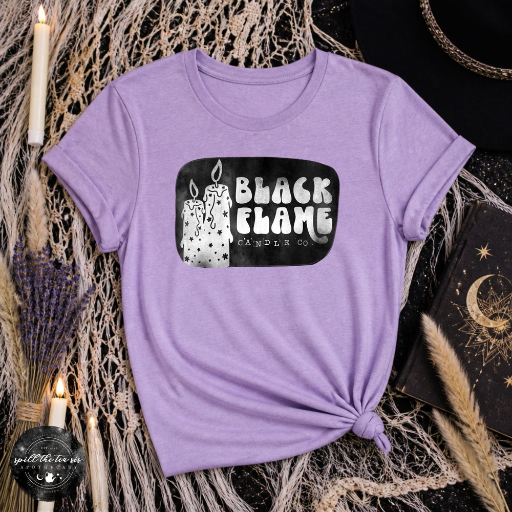 Black Flame Candle Co. Tee | Spooky Halloween Candle Graphic T-Shirt