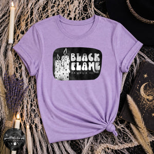 Black Flame Candle Co. Tee | Spooky Halloween Candle Graphic T-Shirt — view 1