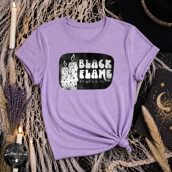 Black Flame Candle Co. Tee | Spooky Halloween Candle Graphic T-Shirt