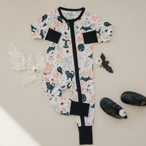 Boo Bash Halloween Bamboo Zippy Romper Pajamas *Newborn & 0-3 months only — view 6