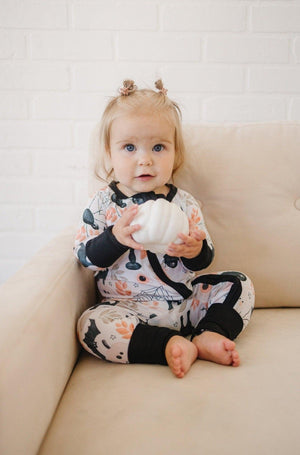 Boo Bash Halloween Bamboo Zippy Romper Pajamas *Newborn & 0-3 months only — view 2