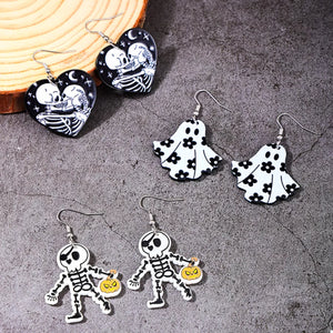 3 Pair Halloween Themed Acrylic Dangle Earrings — view 4
