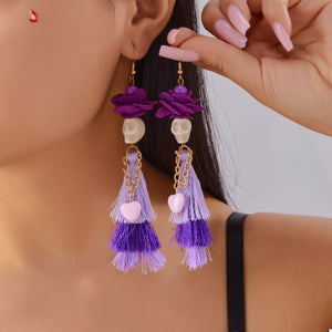 Halloween Ghost Tassel Drop Earrings — view 6
