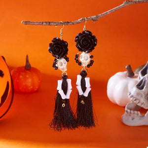 Halloween Ghost Tassel Drop Earrings — view 12