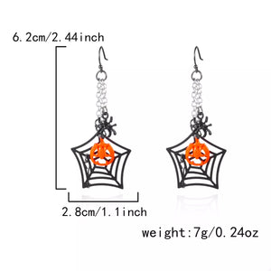 Halloween Spider Web Earrings — view 6