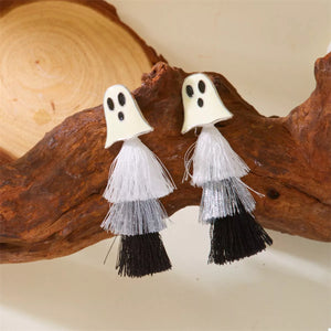 Halloween Ghost and Pumpkin Dangle Earrings — view 10