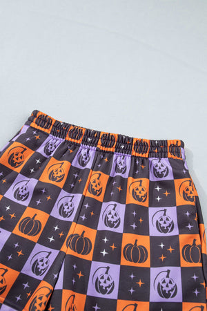 Halloween Witch Long Sleeve Top & Checker Shorts Set — view 5
