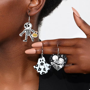 3 Pair Halloween Themed Acrylic Dangle Earrings — view 5