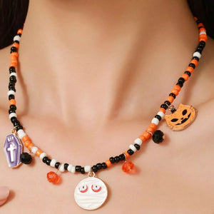 Halloween Charm Beaded Necklace — view 2