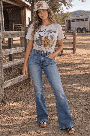 Chick or Treat Halloween Graphic Tee — view 4