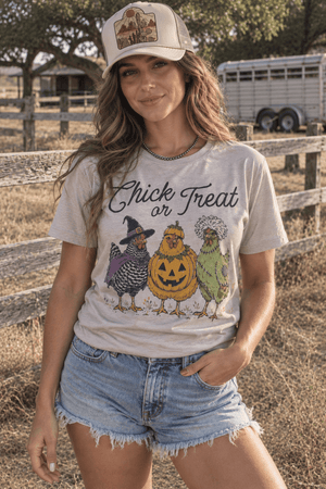 Chick or Treat Halloween Graphic Tee — view 2