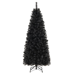 Pre-lit Christmas Halloween Tree with PVC Branch Tips and Warm White Lights — view 9