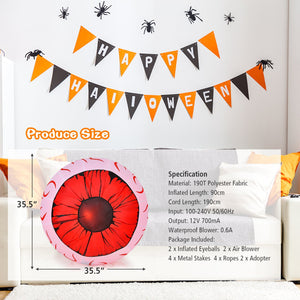 2 Pack 3 Feet Halloween Inflatable Eyeballs with Air Blower — view 4