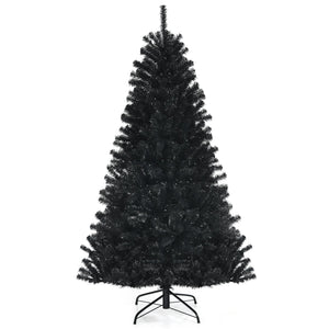 Black Artificial Christmas Halloween Tree with Purple LED Lights — view 10