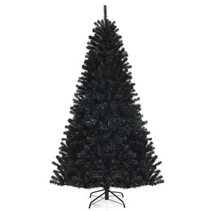 Black Artificial Christmas Halloween Tree with Purple LED Lights — view 9