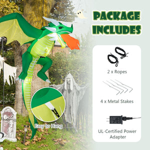 5 Feet Hanging Halloween Inflatable Dragon — view 7