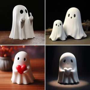 Cute Ghost Halloween Statue — view 1