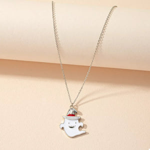 Halloween Cute Ghost Pendant Necklace — view 3