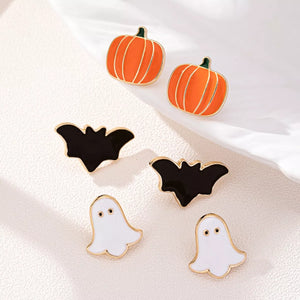 3-Pair Halloween Stud Earrings — view 2