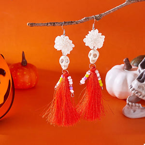 Halloween Ghost Tassel Drop Earrings — view 5