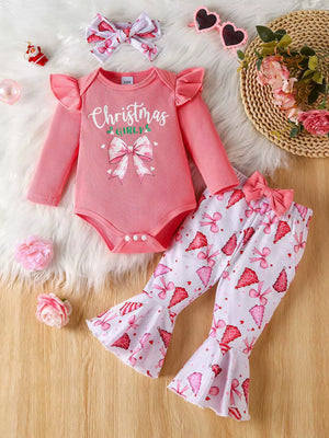 Children's Halloween Graphic Top and Pants 3-Piece Set with Headband — view 7