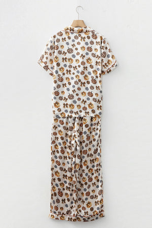 Halloween Leopard Pumpkin Top & Pants Pajama Set — view 3