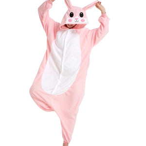 Men And Women Velvet Tamed Cartoon Animal Christmas Halloween Party One-Piece Pajamas — view 1