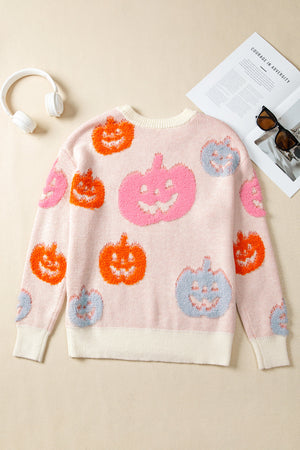Halloween Pumpkin Crewneck Sweater — view 3