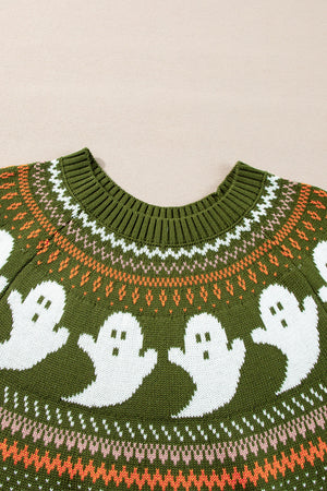 Halloween Ghost Drop Shoulder Sweater — view 8