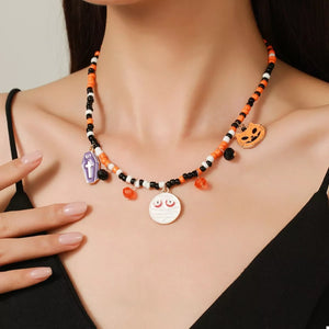 Halloween Charm Beaded Necklace — view 1
