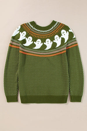 Halloween Ghost Drop Shoulder Sweater — view 7