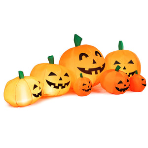 7.5 Feet Halloween Inflatable 7 Pumpkins Patch with LED Lights — view 3