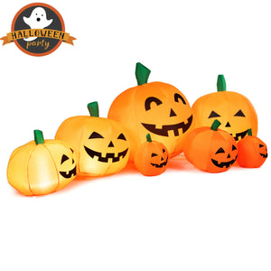 7.5 Feet Halloween Inflatable 7 Pumpkins Patch with LED Lights — view 8