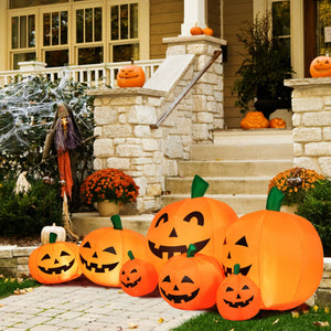 7.5 Feet Halloween Inflatable 7 Pumpkins Patch with LED Lights — view 2
