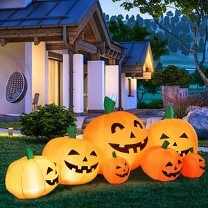 7.5 Feet Halloween Inflatable 7 Pumpkins Patch with LED Lights — view 1