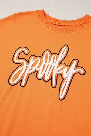 Halloween Spooky Graphic Print Crew Neck Sweatshirt — view 4