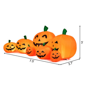 7.5 Feet Halloween Inflatable 7 Pumpkins Patch with LED Lights — view 5