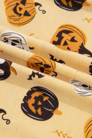 Halloween Jack-O-Lantern Ruffle Top & Shorts Lounge Set — view 5