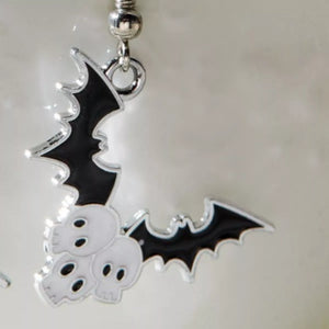 Halloween Bat Drop Earrings — view 4