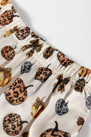 Halloween Leopard Pumpkin Top & Pants Pajama Set — view 5