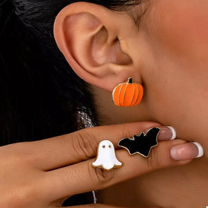 3-Pair Halloween Stud Earrings — view 1
