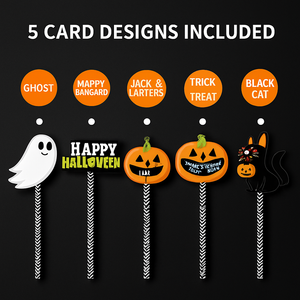 Halloween Striped Paper Straws for Party Decor — view 5