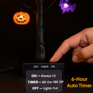 Lighted Halloween Tree 2-Pack with Timer Indoor Decor — view 5