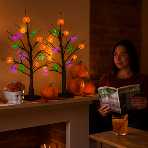 Lighted Halloween Tree 2-Pack with Timer Indoor Decor — view 8